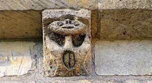 keystone carving of Sheela Na Gig