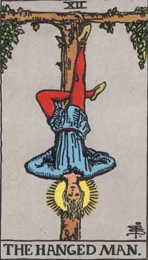tarot card 12 hanged man